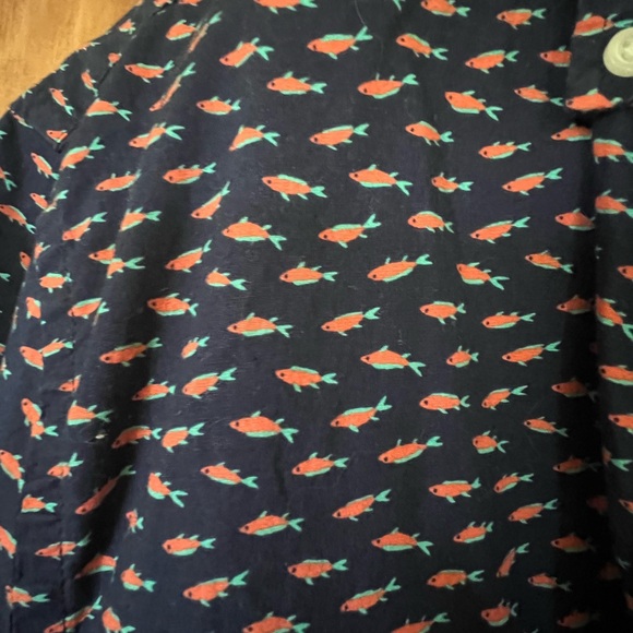 Button Up Fish Pattern Shirt - Picture 6 of 7